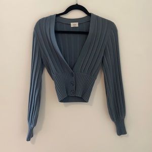 Wilfred cropped deep V cardigan
